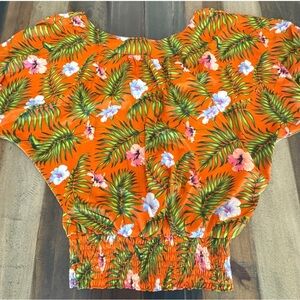 Boutique Karma Highway Vibrant Tropical Shirt One Size Fits All